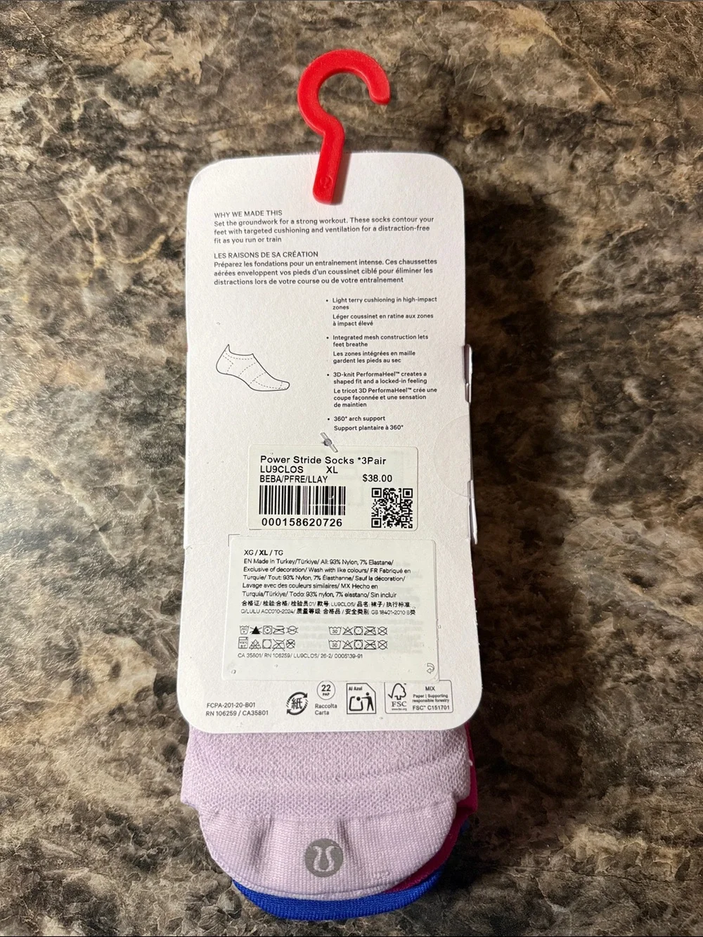 lululemon Men's Athletic Tab Socks - 3 pk NWT
